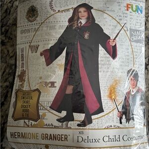 Hermione Granger Deluxe Child Costume - Black and Red. Scarf included